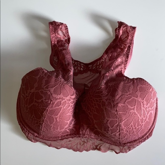 VS Pink Lace High Neck Push-up Bralette - Picture 3 of 7